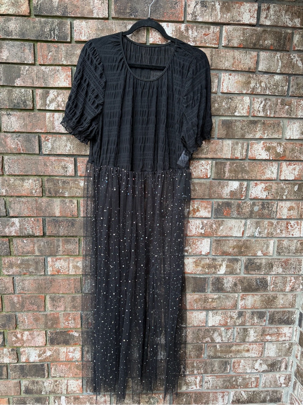 SHEIN Black Sparkle Tulle Skirt